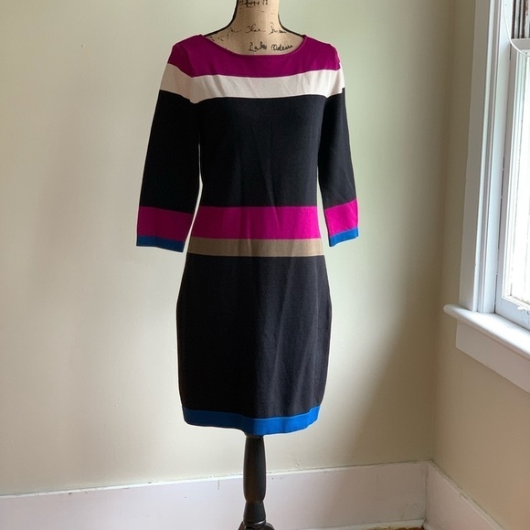 Nine West colorblock sweater dress size S womens - Picture 1 of 10